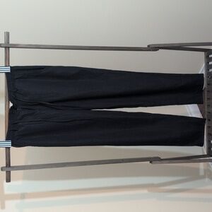 Women's Black Track Pants Polyester With Drawstring